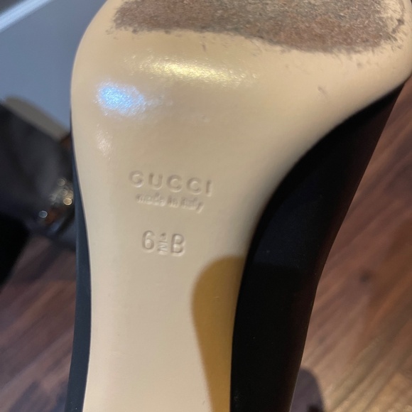 Gucci Black Leather Bamboo Tassels Loafer Pumps sz 6 1/2 shoes - Picture 5 of 5